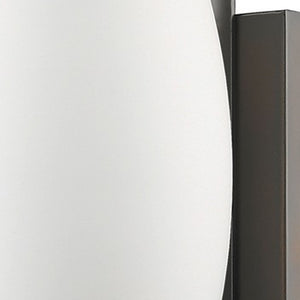 Homeroots Geometric Bronze Wall Sconce With Frosted Glass Shade   398707