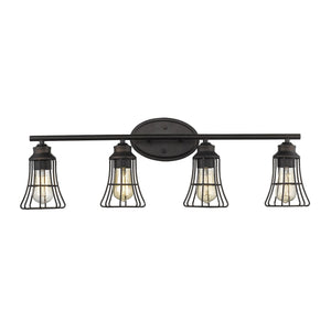 Homeroots Piers 4-light Oil-rubbed Bronze Vanity   398719
