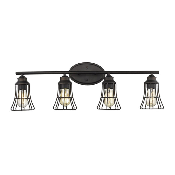 Homeroots Piers 4-light Oil-rubbed Bronze Vanity   398719