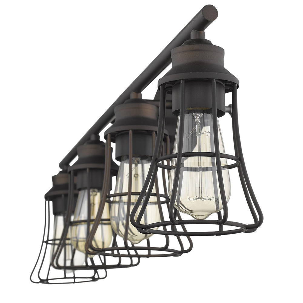 Homeroots Piers 4-light Oil-rubbed Bronze Vanity   398719