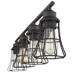 Homeroots Piers 4-light Oil-rubbed Bronze Vanity   398719