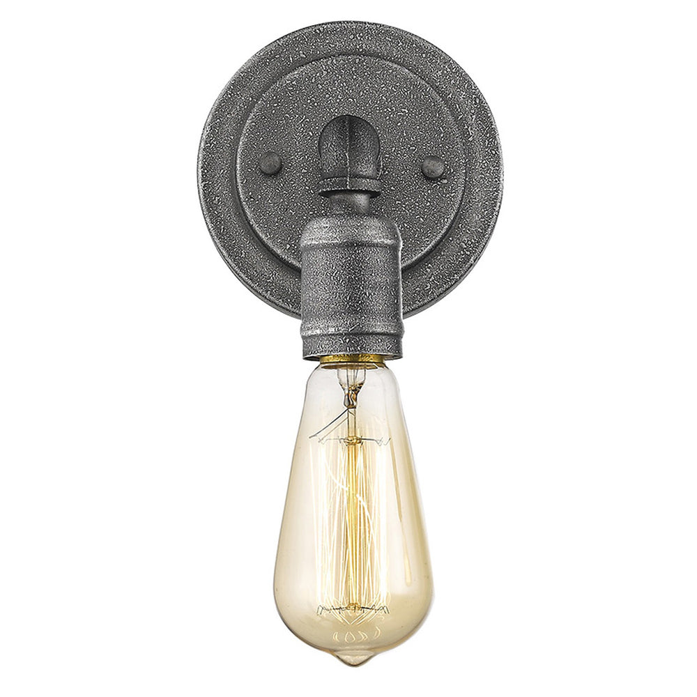 Homeroots Industrial Textured Gray Wall Light   398722