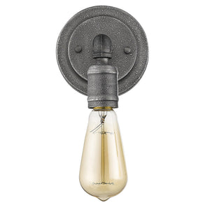 Homeroots Industrial Textured Gray Wall Light   398722