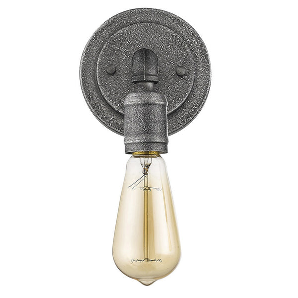 Homeroots Industrial Textured Gray Wall Light   398722