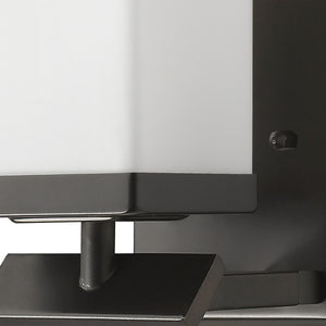 Homeroots One Light Bronze Frosted Glass Wall Sconce   398724