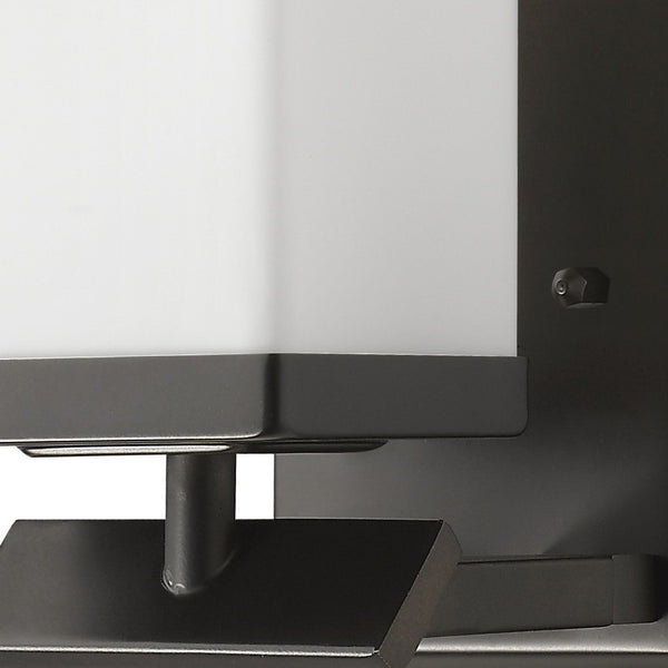 Homeroots One Light Bronze Frosted Glass Wall Sconce   398724