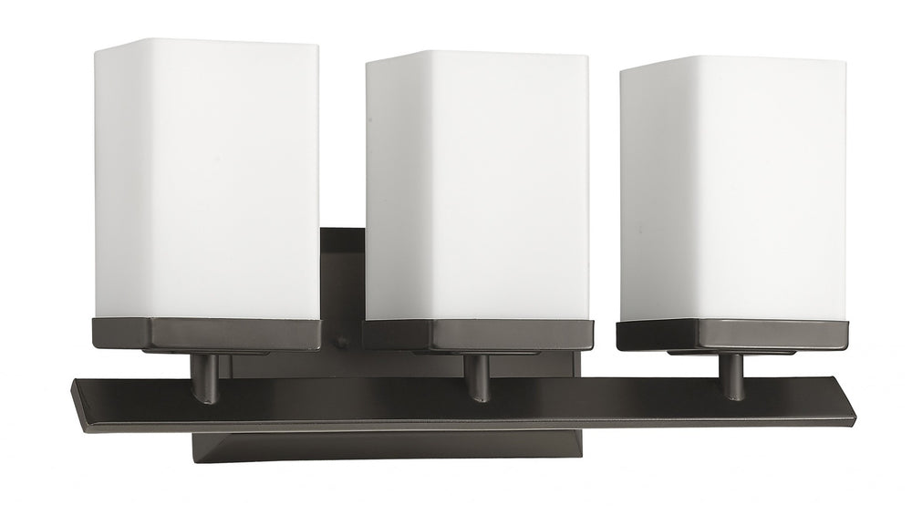 Homeroots Three Light Bronze Frosted Glass Wall Sconce   398726