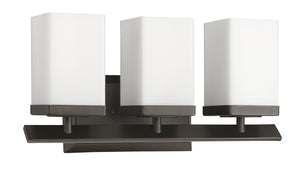 Homeroots Three Light Bronze Frosted Glass Wall Sconce   398726