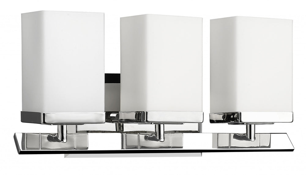 Homeroots Three Light Silver Frosted Glass Wall Sconce   398727