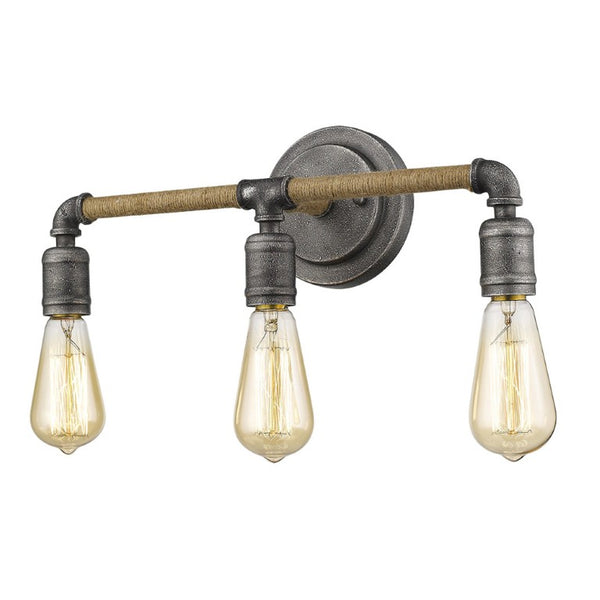 2 Inch Matte Black Iron Vanity Sconce Flush Wall Light for Bathroom Decor