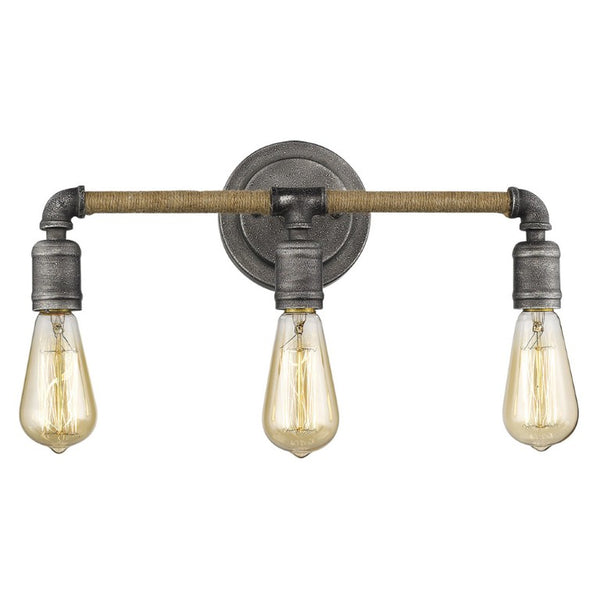 2 Inch Matte Black Iron Vanity Sconce Flush Wall Light for Bathroom Decor