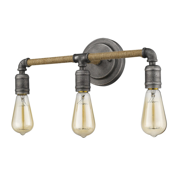 Homeroots Grayson 3-light Antique Gray Vanity   398730