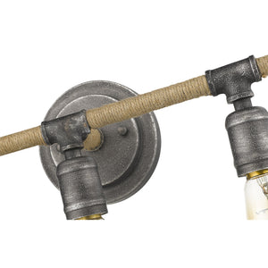 Homeroots Grayson 3-light Antique Gray Vanity   398730