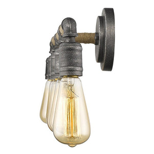 28 Inch Black Metal Five Bulb Vanity Light Fixture for Modern Bathroom Illumination