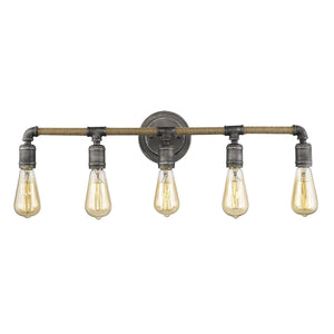 Homeroots Grayson 5-light Antique Gray Vanity   398731