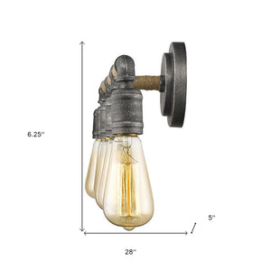 Homeroots Grayson 5-light Antique Gray Vanity   398731