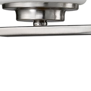 Homeroots Two Light Silver And Glass Wall Sconce   398736