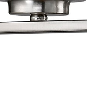 Homeroots Two Light Silver And Glass Wall Sconce   398736