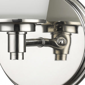 Homeroots Silver Wall Light With Frosted Glass Shade   398740