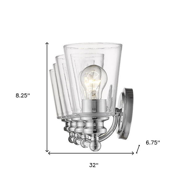 Homeroots Ceil 4-light Chrome Vanity   398767