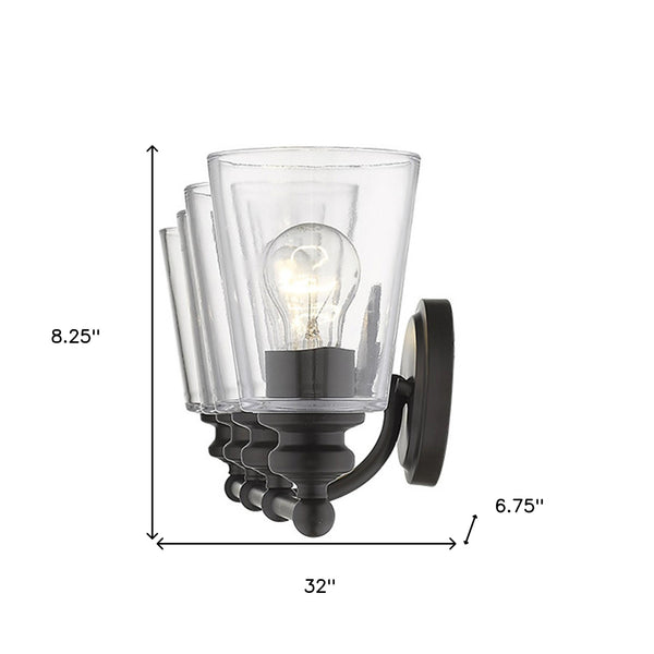 Homeroots Ceil 4-light Oil-rubbed Bronze Vanity   398768