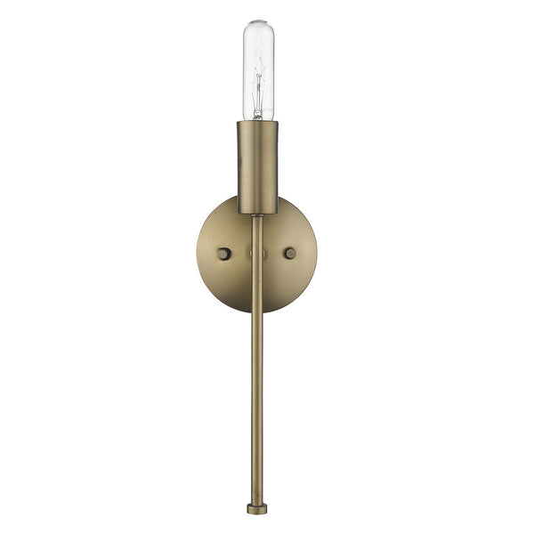 Homeroots Dull Gold Narrow Bulb Wall Light   398787