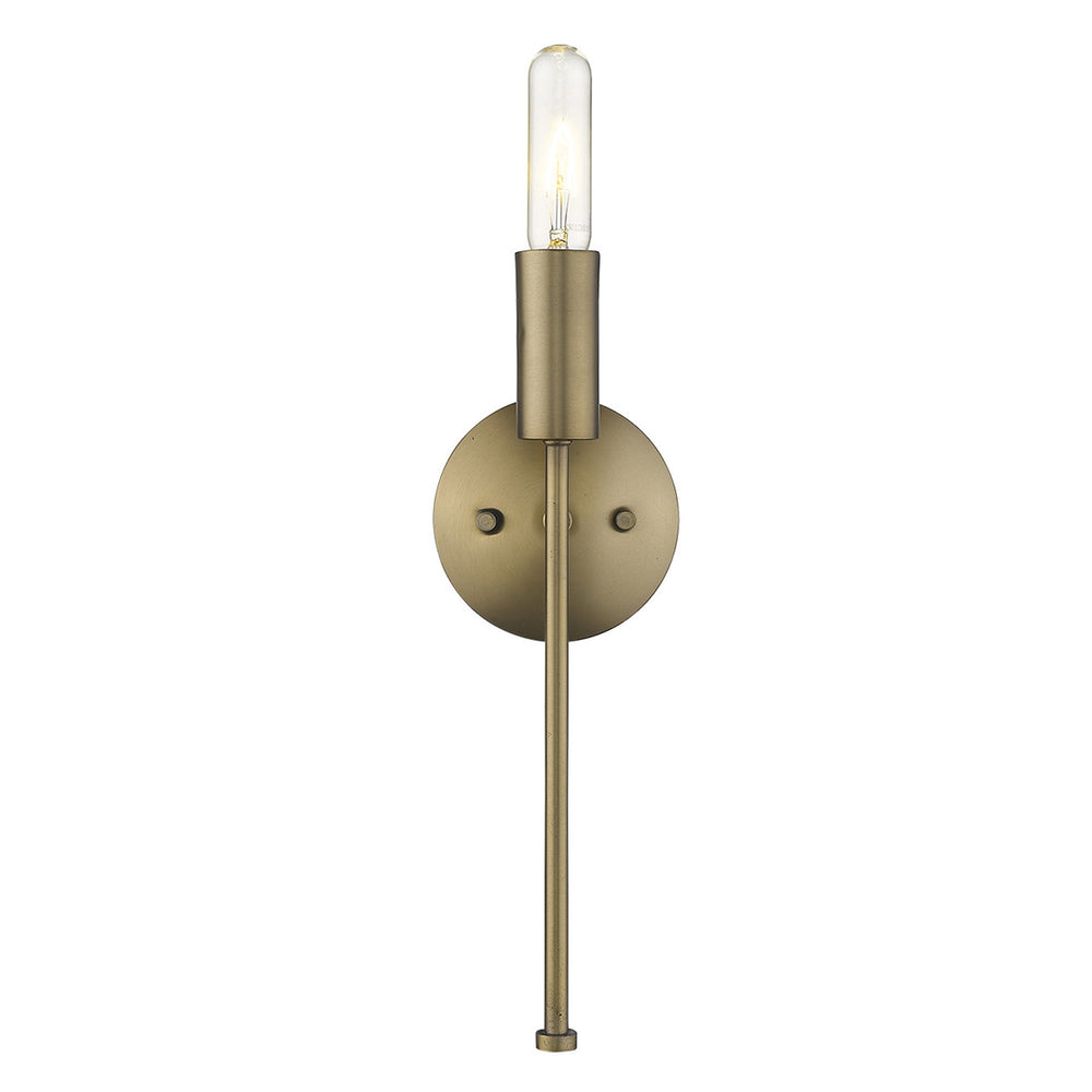 Homeroots Dull Gold Narrow Bulb Wall Light   398787