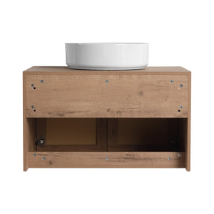 English Elm 30" Bathroom Vanity With Integrated Sink, Soft-Close Doors, & Modern Floating Design For Minimalist Space W999S00397