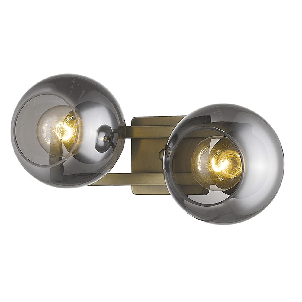 Homeroots Lunette 2-light Aged Brass Sconce   398789