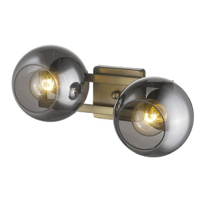 Homeroots Lunette 2-light Aged Brass Sconce   398789