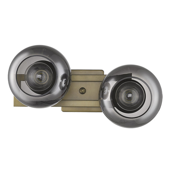 Homeroots Lunette 2-light Aged Brass Sconce   398789