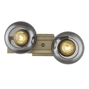 Homeroots Lunette 2-light Aged Brass Sconce   398789