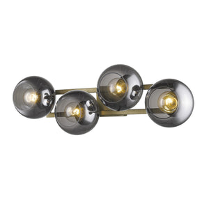 Homeroots Lunette 4-light Aged Brass Sconce   398790