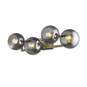 Homeroots Lunette 4-light Aged Brass Sconce   398790