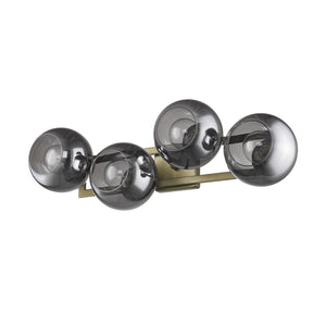 Homeroots Lunette 4-light Aged Brass Sconce   398790