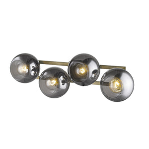 Homeroots Lunette 4-light Aged Brass Sconce   398790
