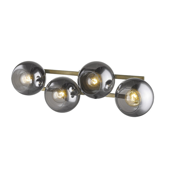 Homeroots Lunette 4-light Aged Brass Sconce   398790