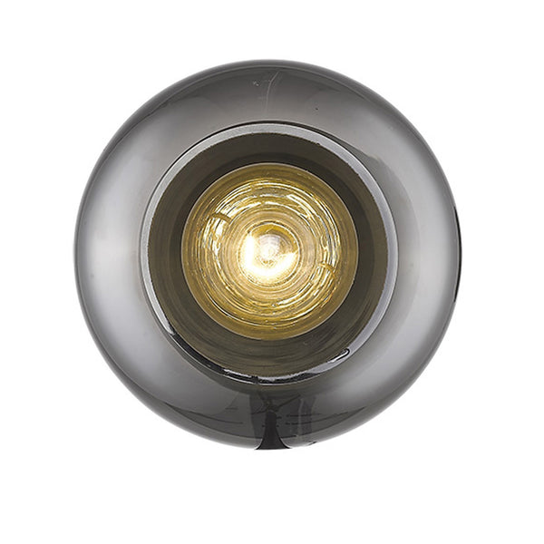 Homeroots Gold And Smoked Glass Wall Light   398791