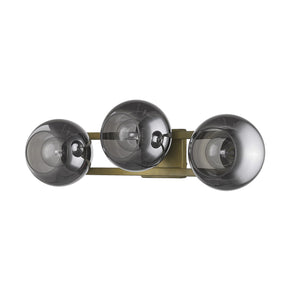 Homeroots Lunette 3-light Aged Brass Sconce   398792