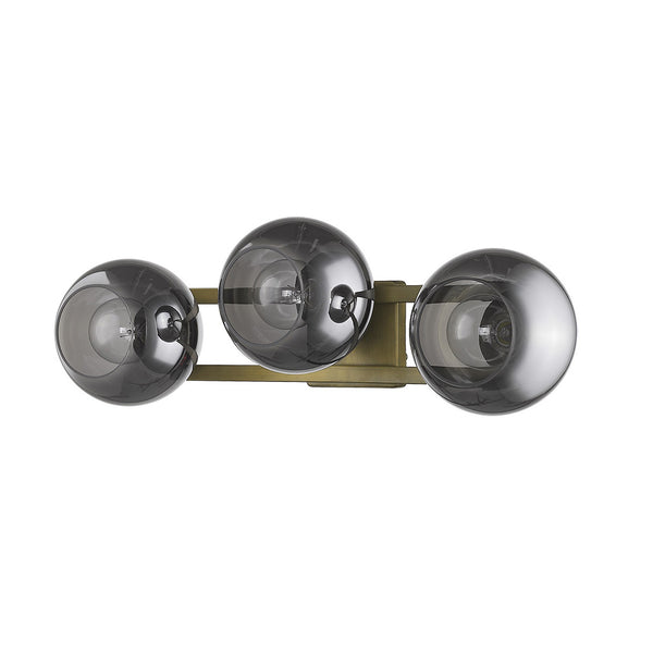 Homeroots Lunette 3-light Aged Brass Sconce   398792