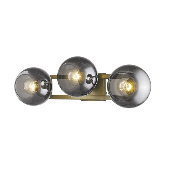 Homeroots Lunette 3-light Aged Brass Sconce   398792