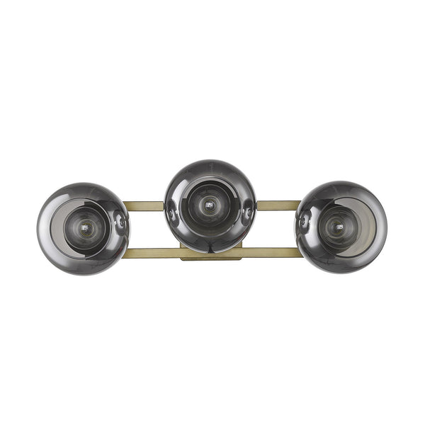 Homeroots Lunette 3-light Aged Brass Sconce   398792