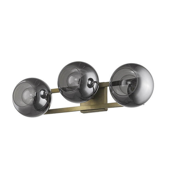Homeroots Lunette 3-light Aged Brass Sconce   398792