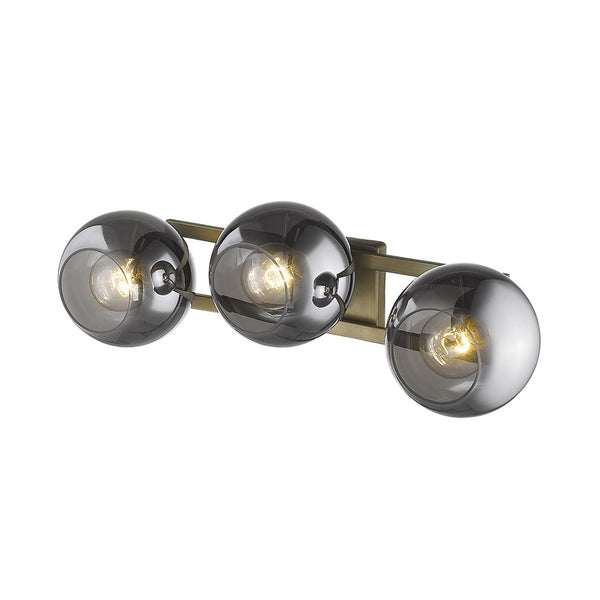 Homeroots Lunette 3-light Aged Brass Sconce   398792