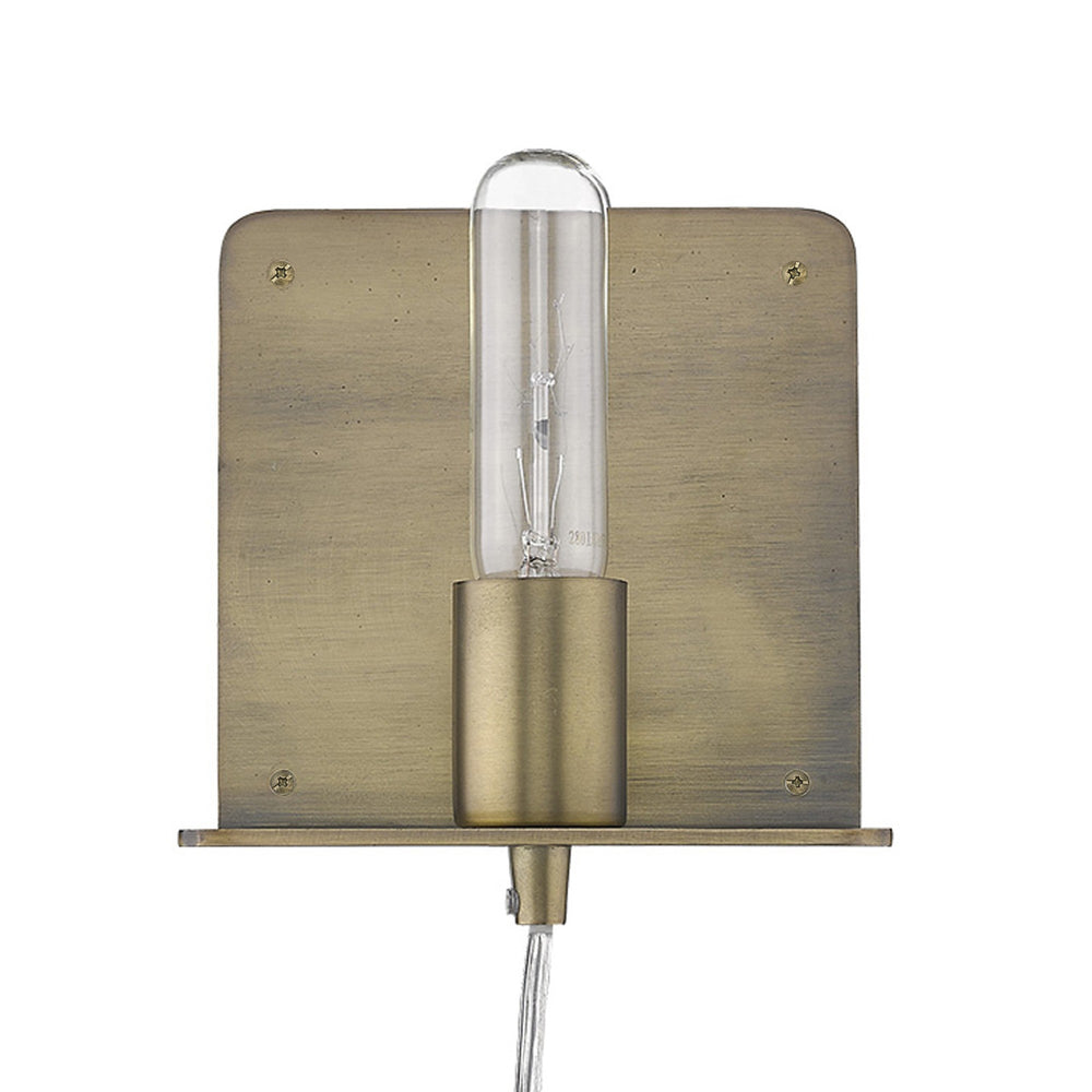 Homeroots Petite Dull Gold Shelf Wall Light   398796
