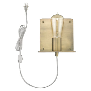 Homeroots Petite Dull Gold Shelf Wall Light   398796