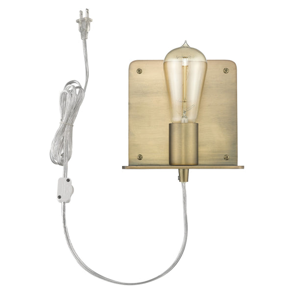 Homeroots Petite Dull Gold Shelf Wall Light   398796