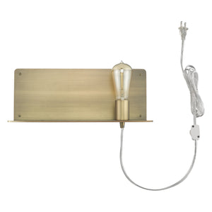 Homeroots Dull Gold Shelf Wall Light   398797