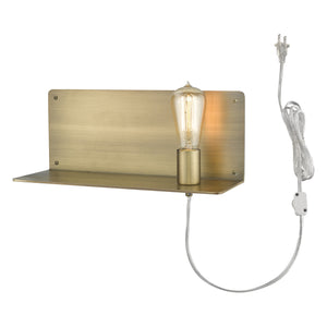 Homeroots Dull Gold Shelf Wall Light   398797