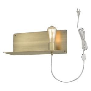 Homeroots Dull Gold Shelf Wall Light   398797